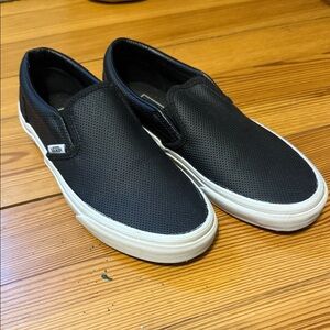 Vans women’s Perforated Black Slip-On Loafers